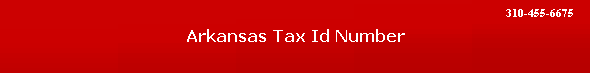 Arkansas Tax Id Number