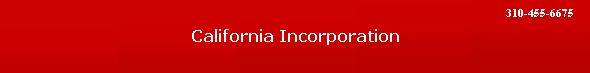 California Incorporation