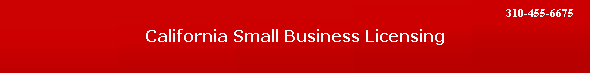 California Small Business Licensing