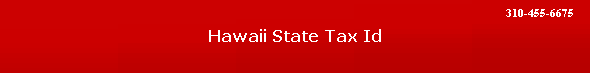Hawaii State Tax Id