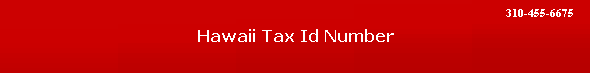 Hawaii Tax Id Number