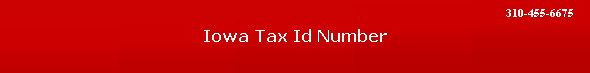 Iowa Tax Id Number