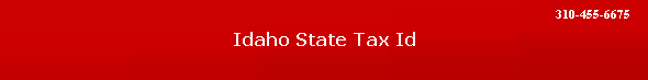 Idaho State Tax Id
