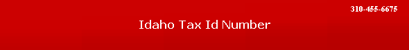 Idaho Tax Id Number