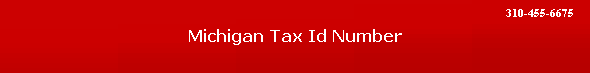 Michigan Tax Id Number
