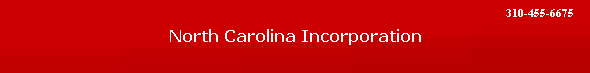 North Carolina Incorporation