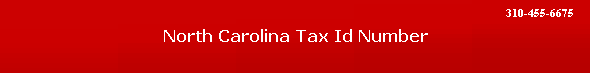 North Carolina Tax Id Number