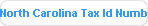 North Carolina Tax Id Number