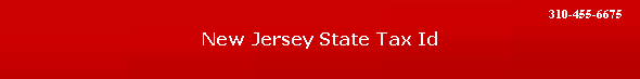 New Jersey State Tax Id