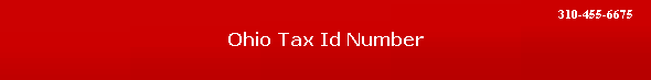 Ohio Tax Id Number