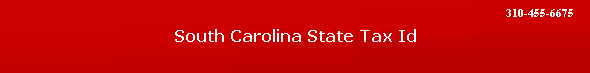 South Carolina State Tax Id