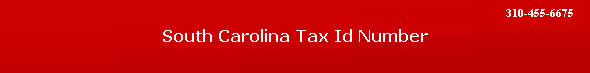 South Carolina Tax Id Number