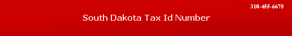 South Dakota Tax Id Number