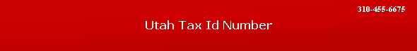 Utah Tax Id Number