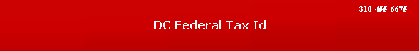 DC Federal Tax Id