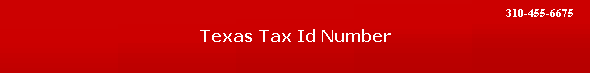 Texas Tax Id Number